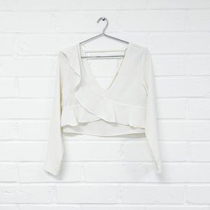 Zara Crop Top in Warm White Color